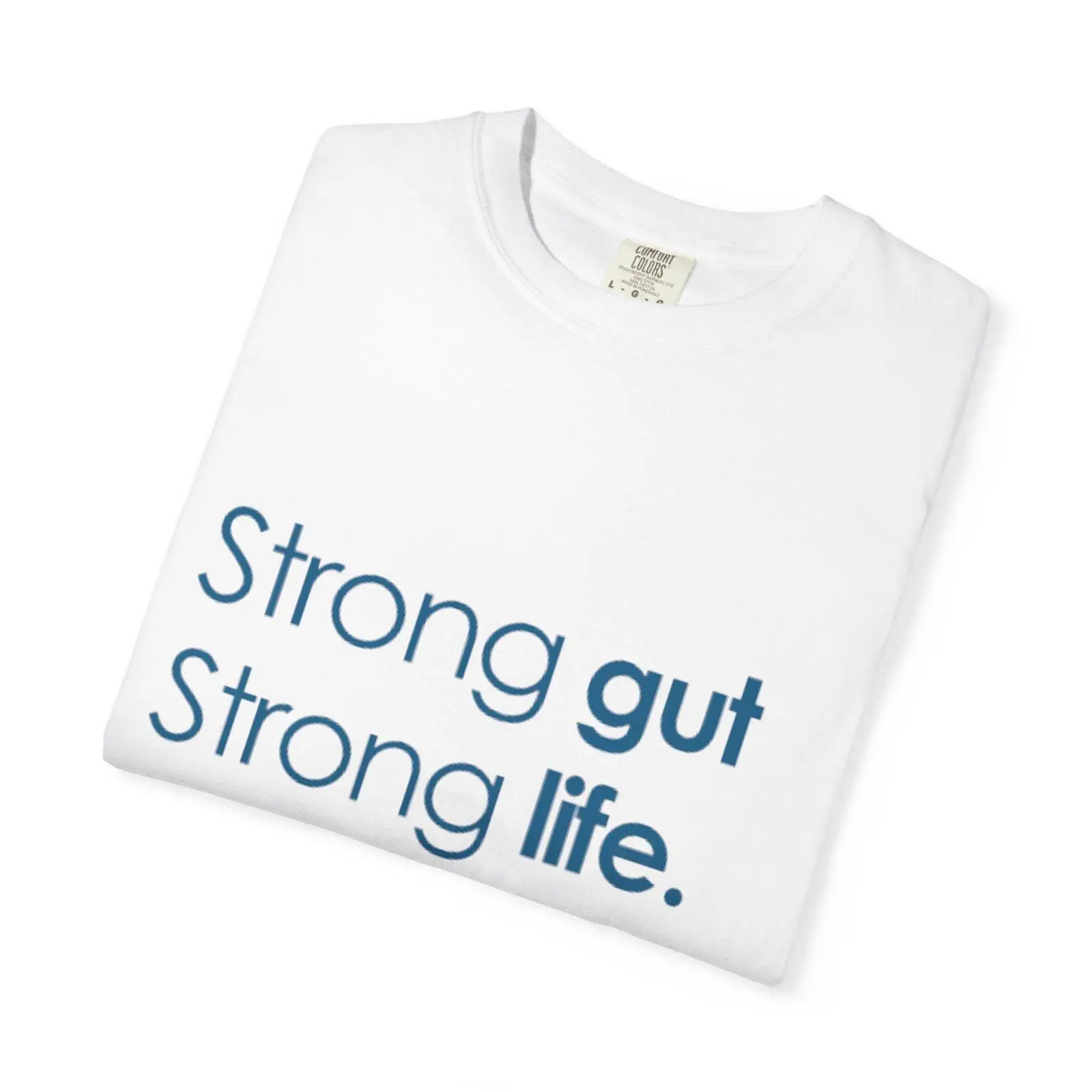 Health Wellness Slogan - 강력한 장내 생태 슬로건 티셔츠 건강