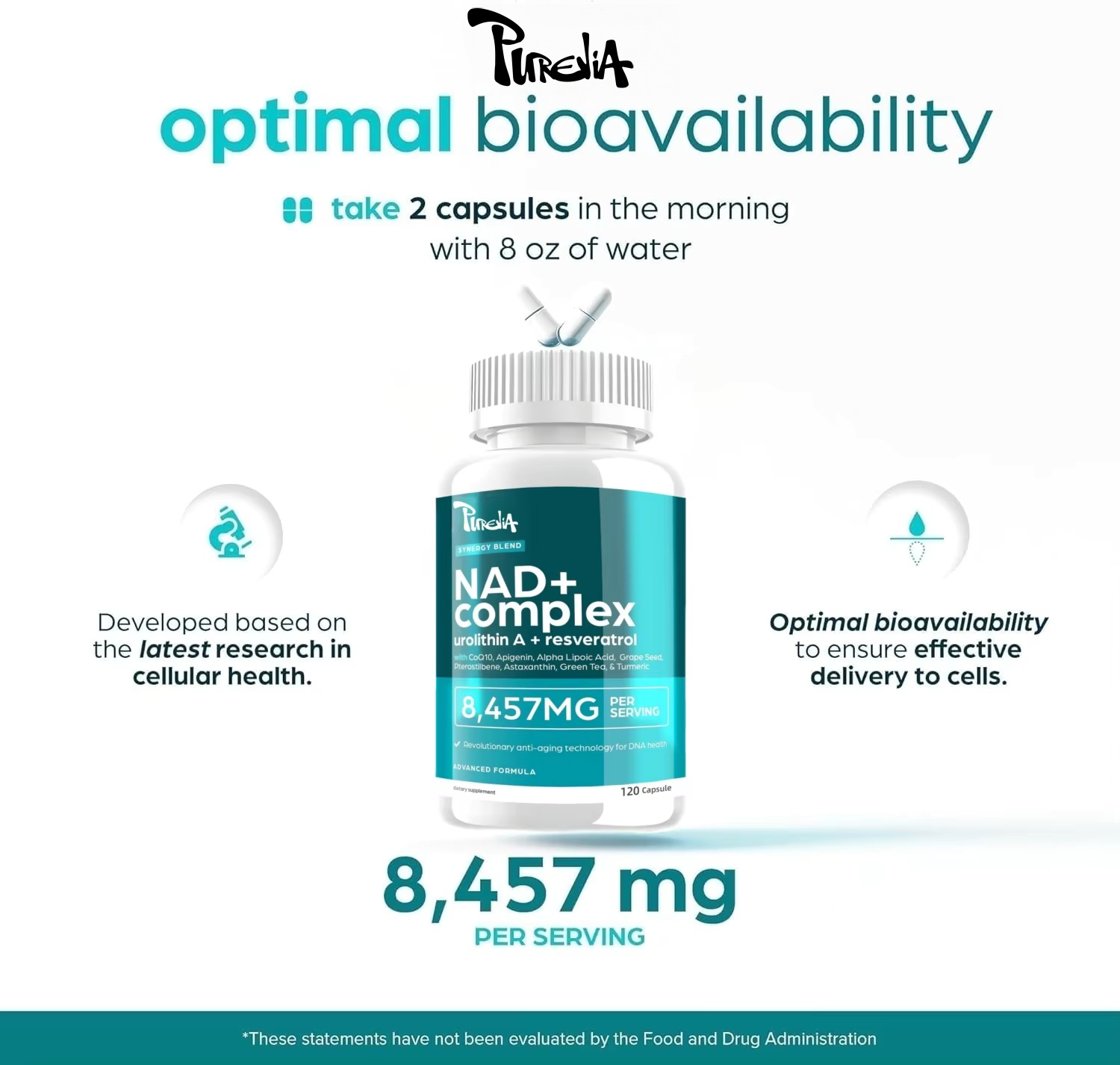 NAD 플러스 보충제 - 자연 에너지, 세포 건강, 노 - Health Wellness Energy 리뷰 및 가격