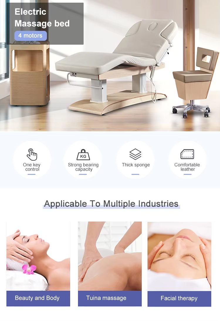 공장 맞춤형 나무 무늬 베이스 마사지 침대, 메모리 조 - Health Wellness Spa 리뷰 및 가격